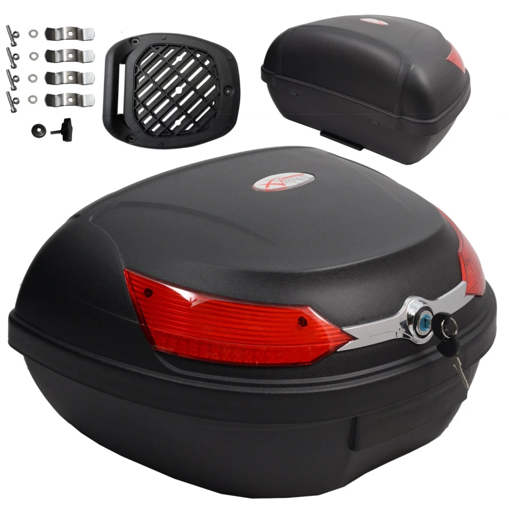 08018 Negre Universal Baül de Moto Scooter Maleta XXL 46 L per a 2 Cascos