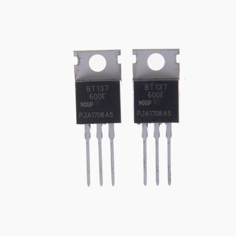 Pack 5 BT137-600E triac 8A 600V per a control i commutació