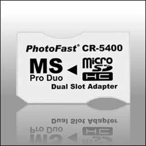 Adaptador 2xMicroSDHC a MS Pro Duo amb doble slot per a targetes MicroSDHC