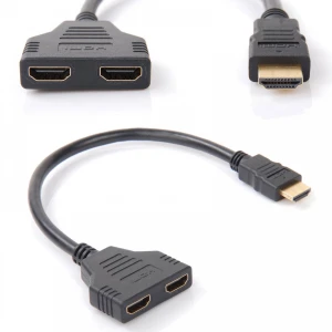 Adaptador HDMI mascle a 2 sortides HDMI femella splitter satkit