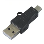 Adaptador USB mascle a Mini-USB mascle per a connexions versàtils