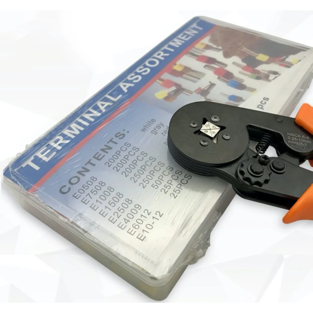 Alicates de crimpatge amb terminals 0.25-10 mm² - Kit de 1200 peces