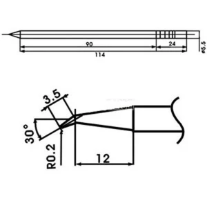 Aoyue LF-02J punta de soldador amb resistència inclosa per a estacions de soldadura
