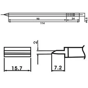Aoyue LF-1401 punta de soldador amb resistència inclosa per a estacions de soldadura