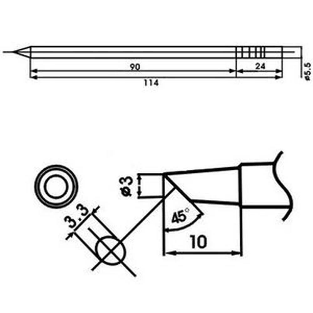 Aoyue LF-3BC punta de soldador amb resistència inclosa per a estacions de soldadura