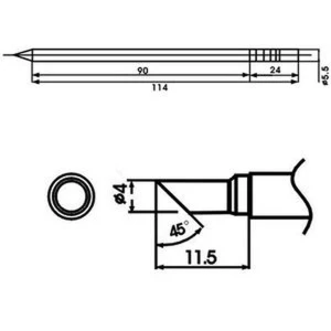 Aoyue LF-4C punta de soldador amb resistència inclosa per a estacions de soldadura