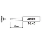 Aoyue T2,4d punta de soldador de recanvi per a estacions Aoyue