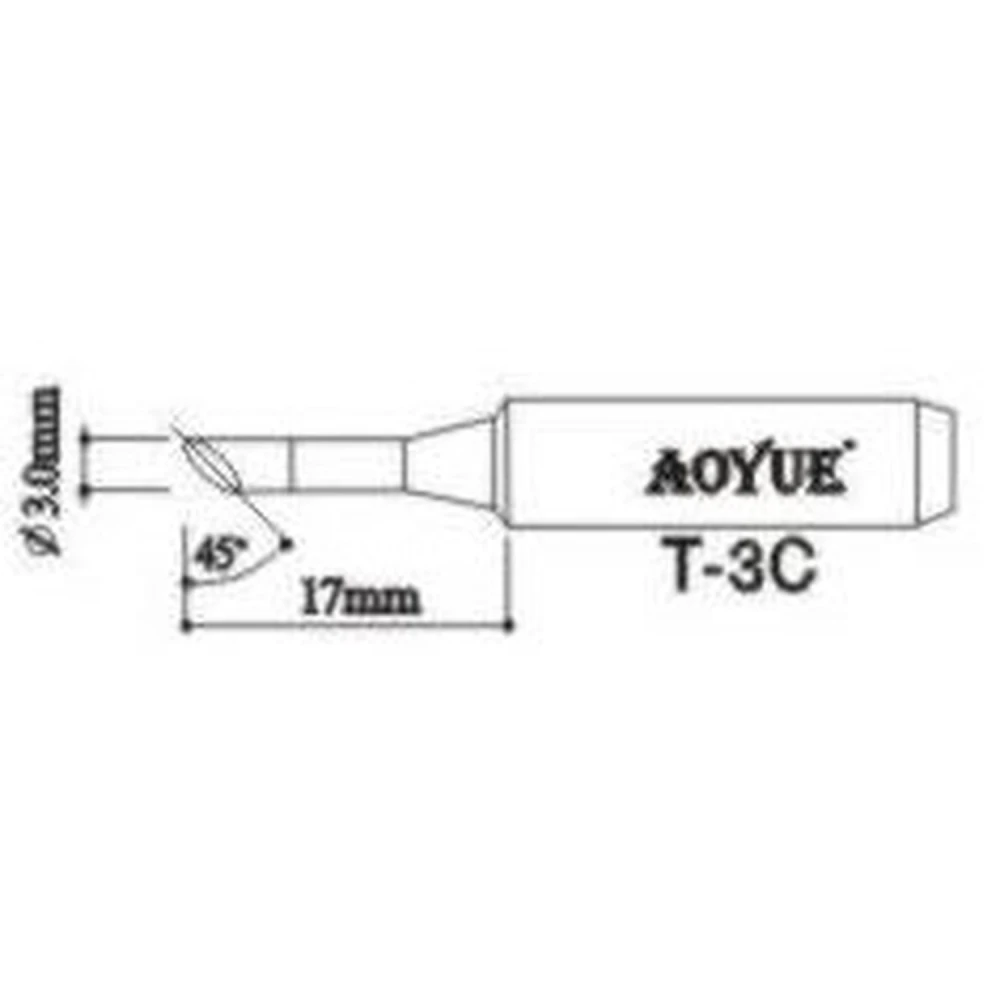 Punta de soldador de recanvi Aoyue T3c per a estacions de soldadura