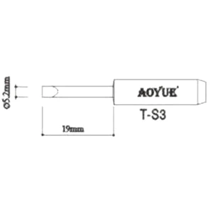 Punta de soldador de recanvi Aoyue TS3 per a estacions de soldadura