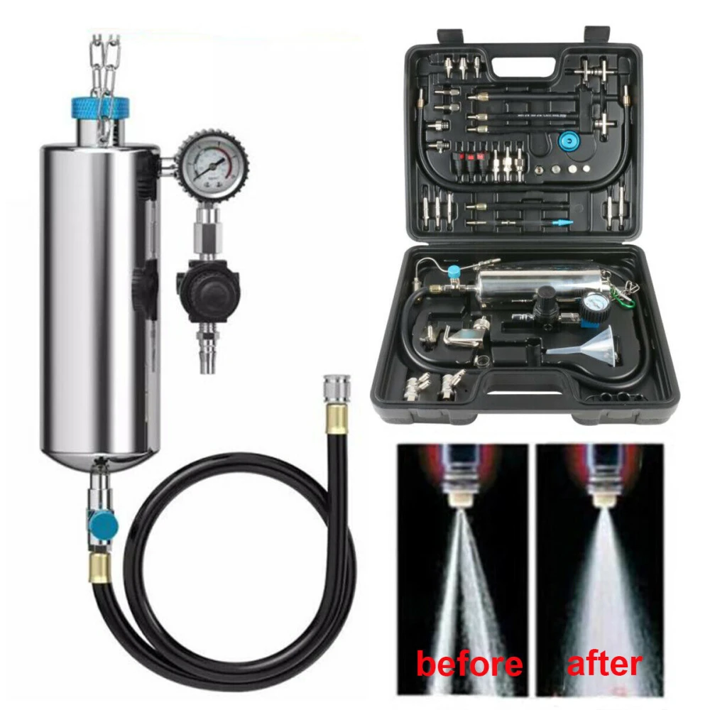 AUTOOL C100 Inyector de Combustible Limpiador Gasolina con Adaptadores para Coche