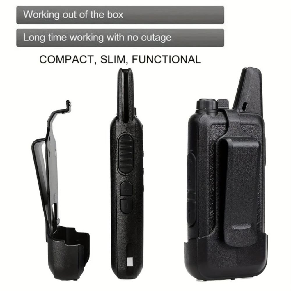 Pack de 2 walkie talkies Baofeng T20 recargables con carga USB y auriculares pinganillo