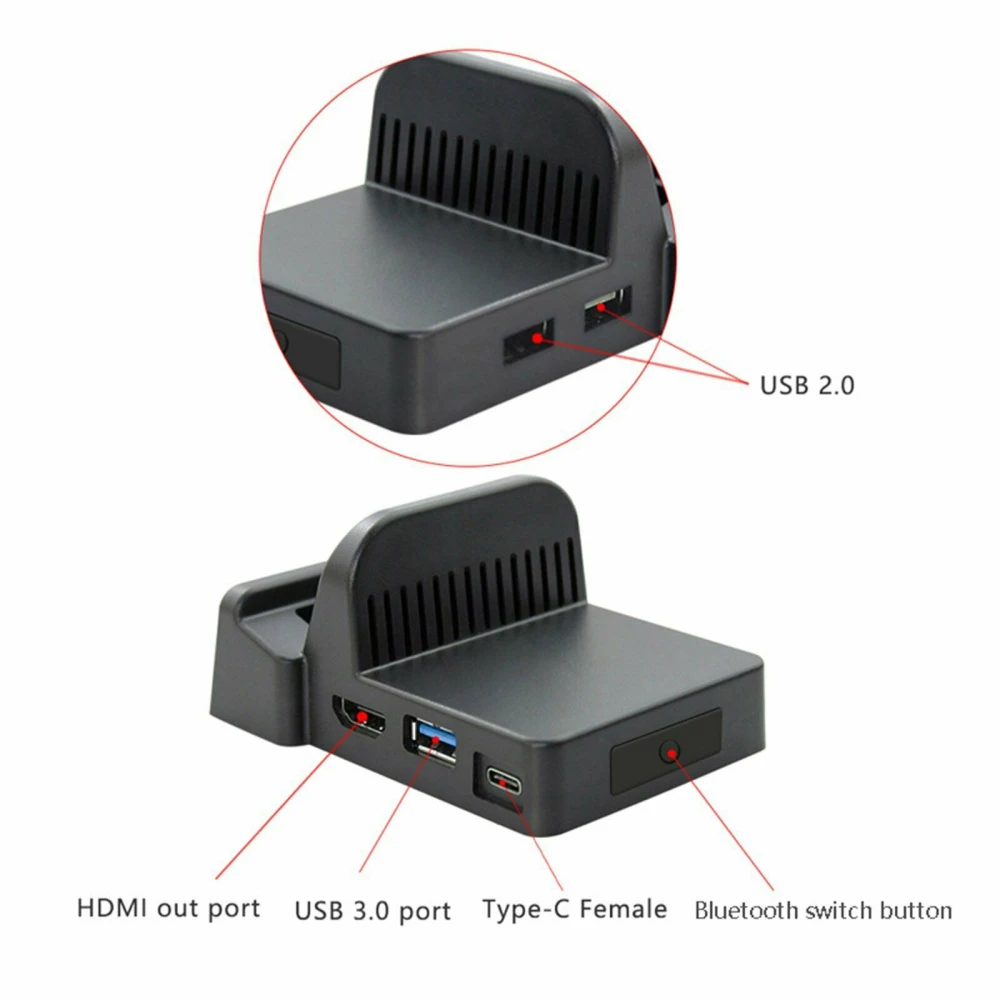 Base dock portàtil per a Nintendo Switch - mini dock HDMI USB