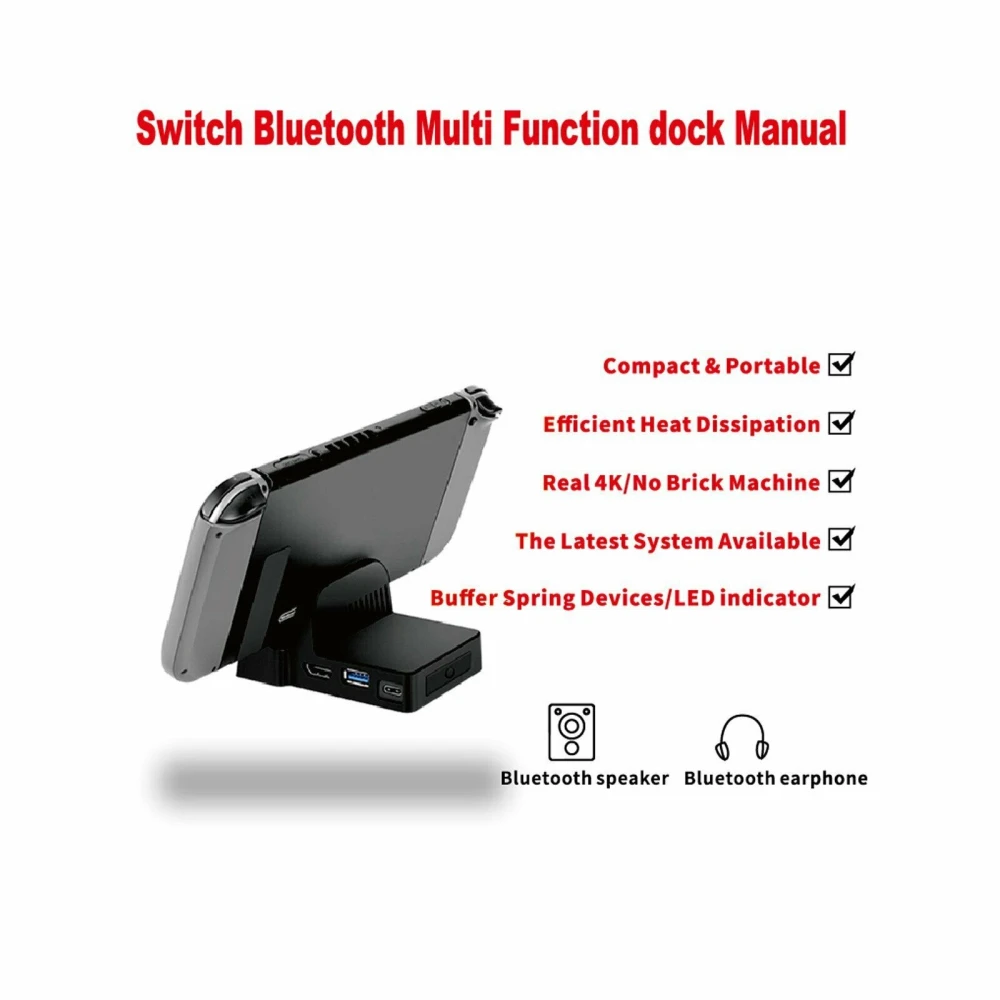 Base dock portàtil per a Nintendo Switch - mini dock HDMI USB