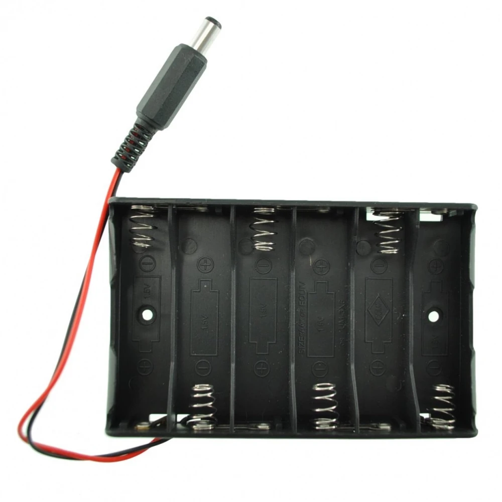 Base per a bateries 6xAA - Suport per a projectes electrònics i robòtica