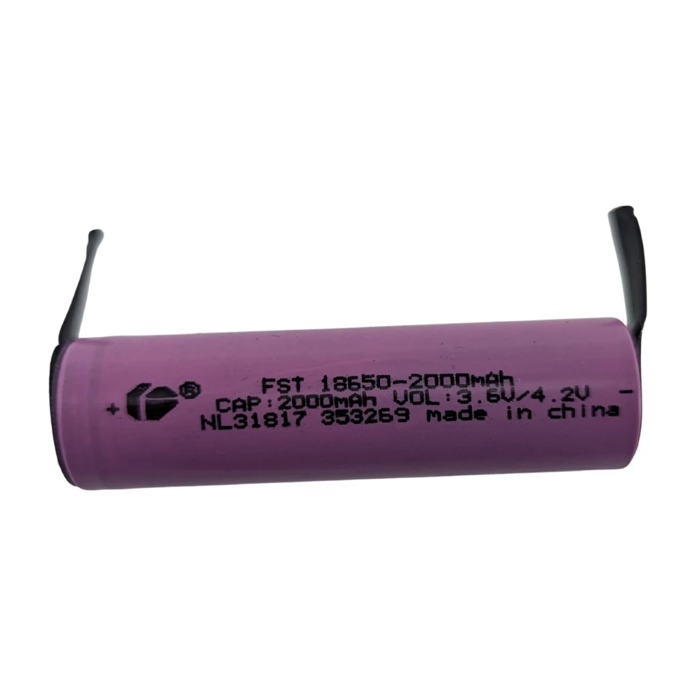 Bateria 18650 2000mAh amb llengüeta per soldar - Alta capacitat i durabilitat