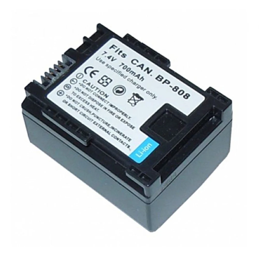 Bateria compatible Canon BP808 per a càmeres Canon FS10, FS100 i FS11