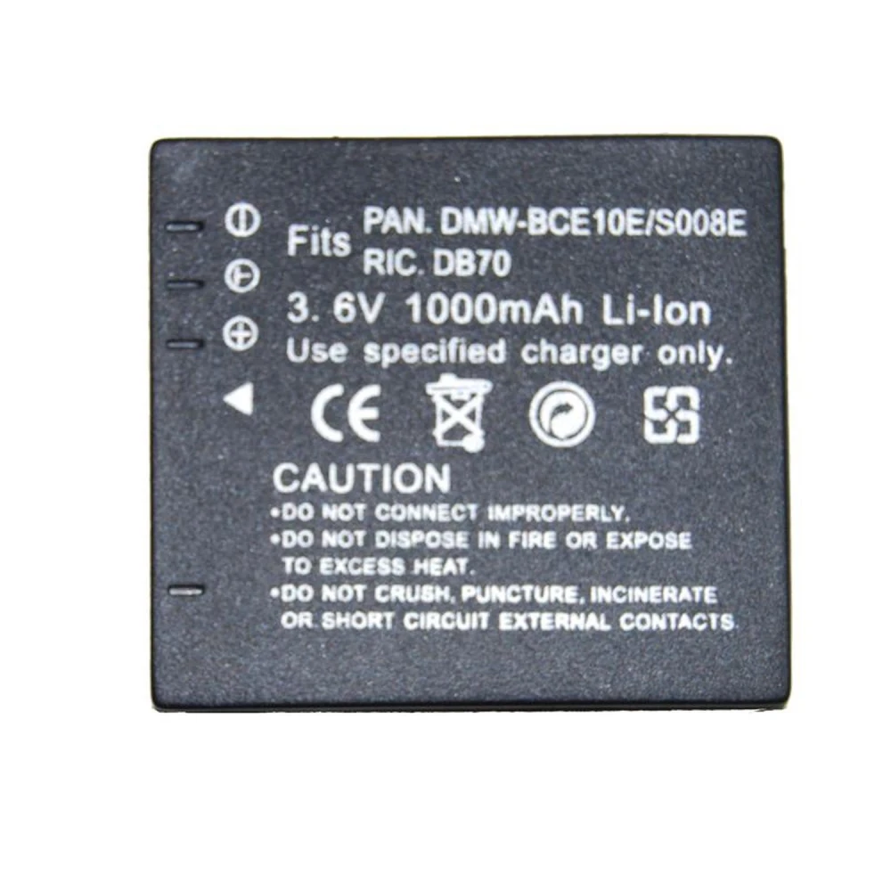 Bateria compatible Panasonic CGA-008E/BCE10E per a càmeres digitals Panasonic