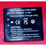Batería compatible Panasonic S004 para cámaras digitales y videocámaras