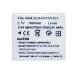 Bateria compatible Samsung SB-L0737 per a càmeres digitals Samsung