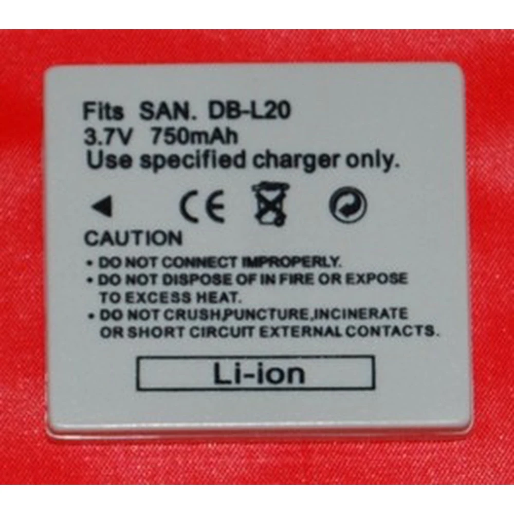 Bateria compatible Sanyo DB-L20 per a càmeres digitals Sanyo Xacti