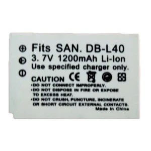 Bateria compatible Sanyo DB-L40 per a càmeres digitals Sanyo Xacti
