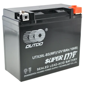 Bateria de gel YTX20L-BS per a moto 12V 20Ah d'alt rendiment i llarga durada