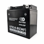 Bateria Moto AGM 12V 12Ah OUTDO UTX14-BS(MF) - Compatible Yuasa YTX14-BS / GTX14-BS / ETX14-BS