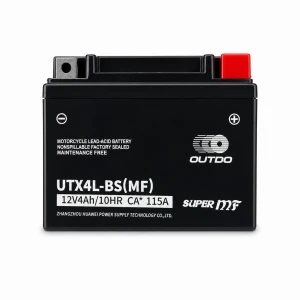 OUTDO Bateria Moto AGM 12V 4Ah OUTDO UTX4L-BS(MF) - Compatible Yuasa YTX4L-BS / GTX4L-BS / ETX4L-BS
