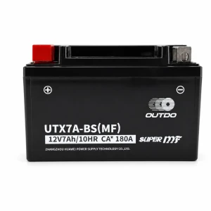 OUTDO Bateria Moto AGM 12V 7Ah OUTDO UTX7A-BS(MF) - Compatible Yuasa YTX7A-BS / GTX7A-BS / ETX7A-BS
