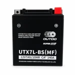 Bateria Moto AGM 12V 7Ah OUTDO UTX7L-BS(MF) - Compatible Yuasa YTX7L-BS / GTX7L-BS / ETX7L-BS