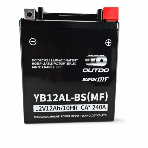 OUTDO Bateria Moto AGM 12V 12Ah OUTDO YB12AL-BS(MF) - Compatible Yuasa YB12AL-A2 / GS YB12AL-A2 / 12N12-4A-1 (flooded similar)