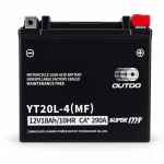 Bateria Moto AGM 12V 18Ah OUTDO YT20L-4(MF) - Compatible Yuasa YTX20L-BS / GTX20L-BS / ETX20L-BS / Y50-N18L-A