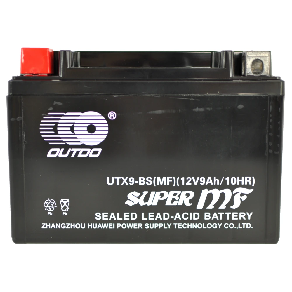 Bateria moto UTX9A YTX9-BS gel d'alt rendiment i llarga durada