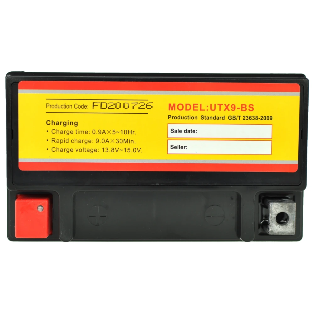 Bateria moto UTX9A YTX9-BS gel d'alt rendiment i llarga durada