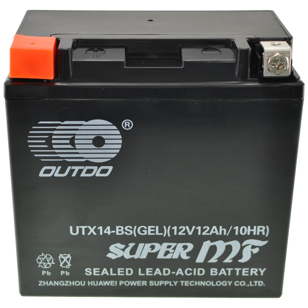 Bateria moto YTX14-BS gel - bateria de gel d'alt rendiment