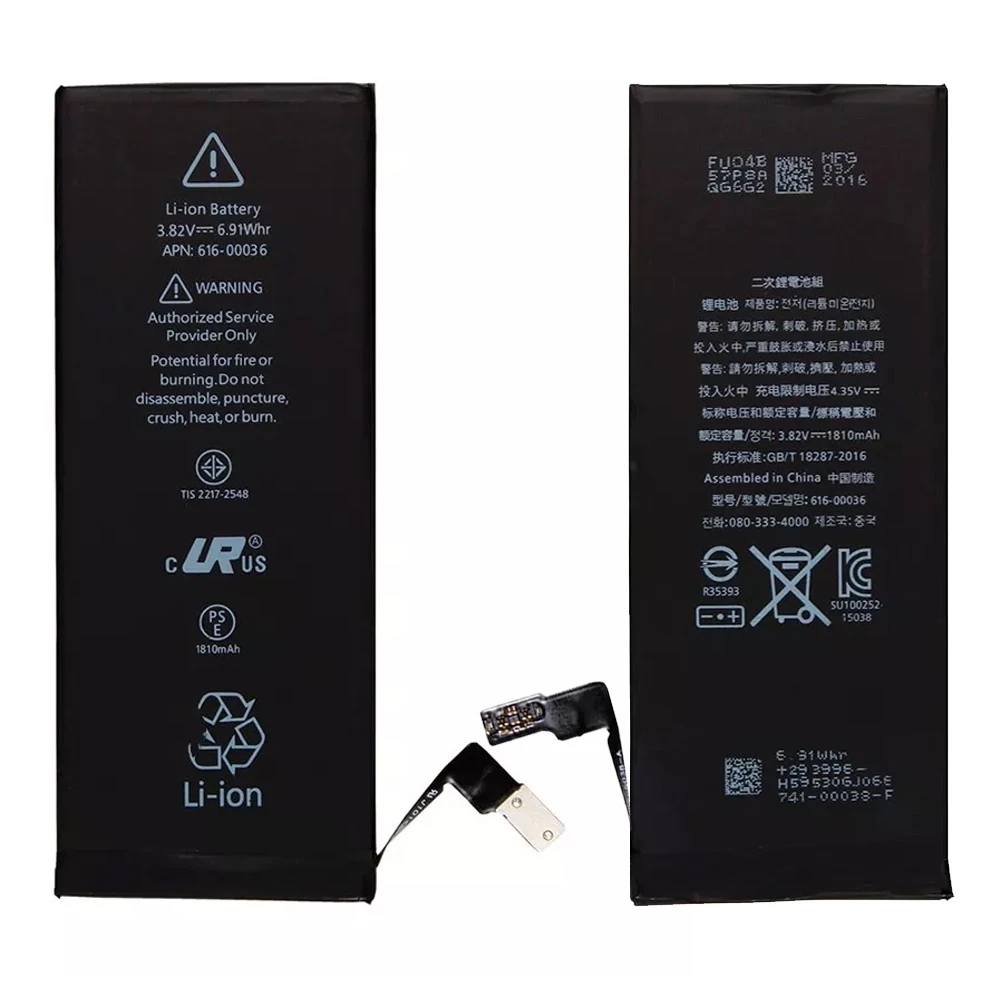 Bateria original iPhone 6s 4,7 polzades APN 616-00033 1715mAh compatible