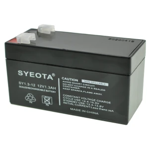 Bateria de plom 12V 1.3Ah recarregable SY1.3-12 per a alarmes, balances i joguines