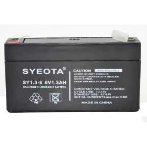 Bateria de plom recarregable 6V 1.3Ah per a alarmes antirobatori i incendi SY6V1.3