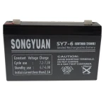 Bateria de plom segellada recarregable 6V 7Ah SY7-6 per a alarmes i UPS