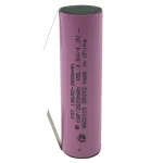 Bateria recarregable 18650 2600mAh 3,7V amb llengüeta per soldar d'alta qualitat