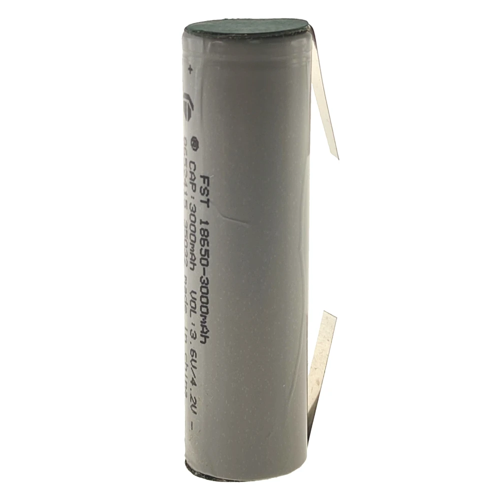 Bateria recarregable 18650 3000mAh amb llengüeta per soldar