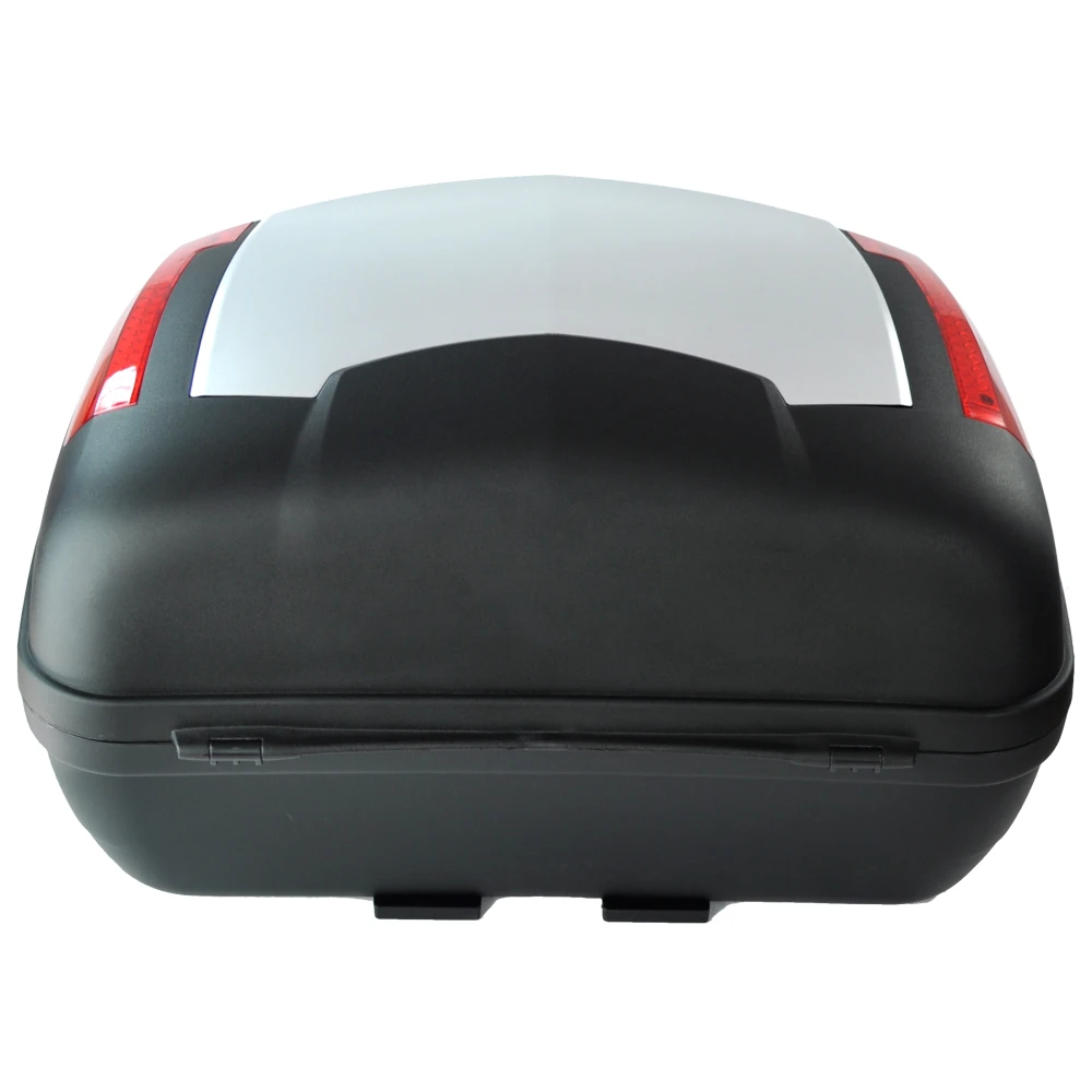 Baül de moto 46 litres universal plata - maleta XXL per a 2 cascos amb pany