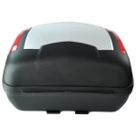 Baül de moto 46 litres universal plata - maleta XXL per a 2 cascos amb pany