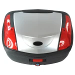 Baül de moto 46 litres universal plata - maleta XXL per a 2 cascos amb pany