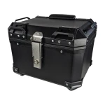 Top case universal per a moto 36L amb respatller lumbar i maleter quadrat en ABS negre