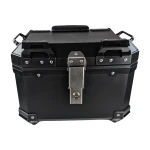 Top case universal per a moto 36L amb respatller lumbar i maleter quadrat en ABS negre