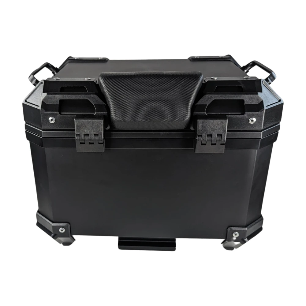 Top case universal per a moto 36L amb respatller lumbar i maleter quadrat en ABS negre