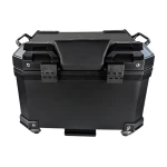 Top case universal per a moto 36L amb respatller lumbar i maleter quadrat en ABS negre