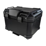 Top case universal per a moto 36L amb respatller lumbar i maleter quadrat en ABS negre