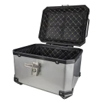Baül universal moto 45L plata - maleta portacascs quadrada per a 1 casc